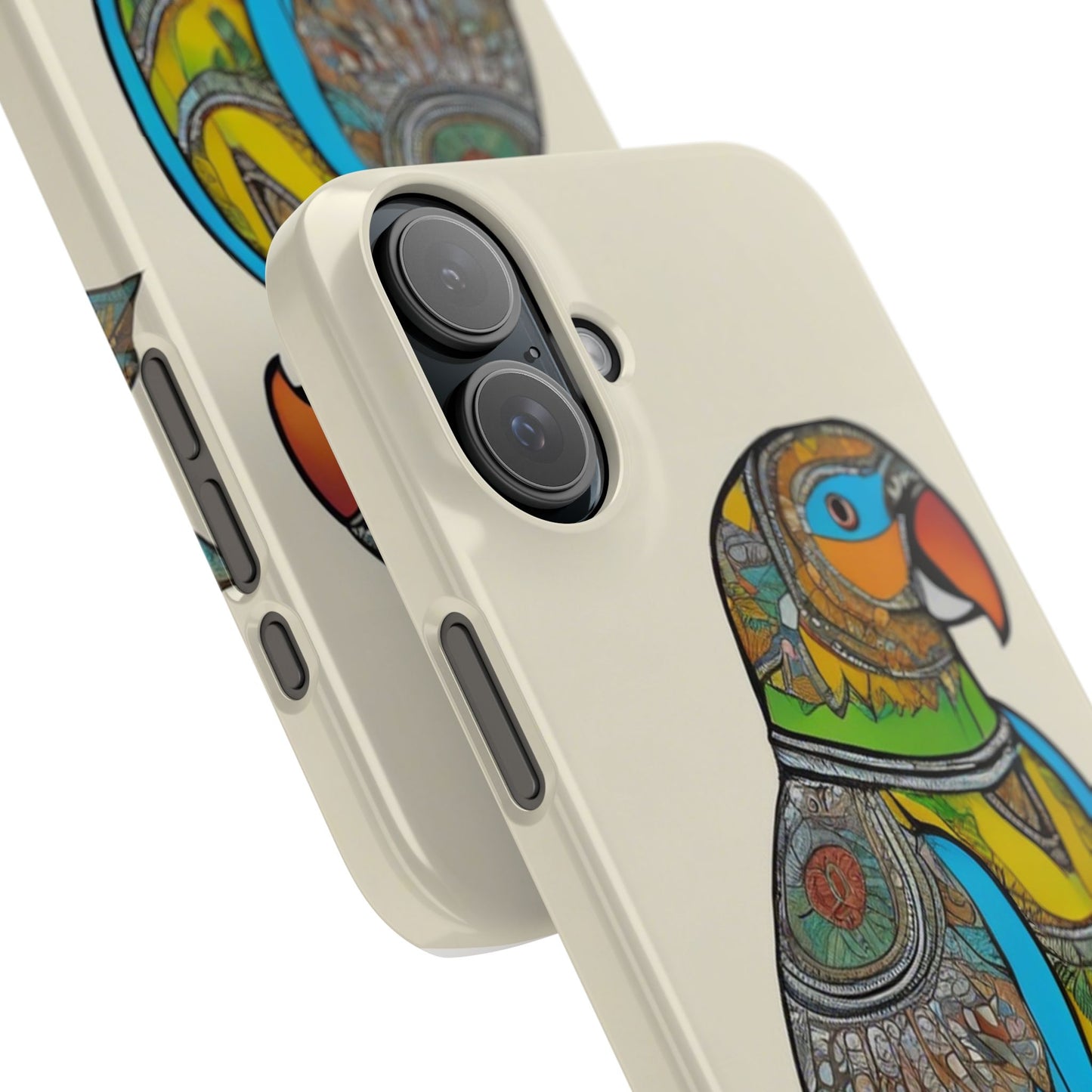 Artistic Parrot Mandala Art Slim Phone Case | Artloom Gallery