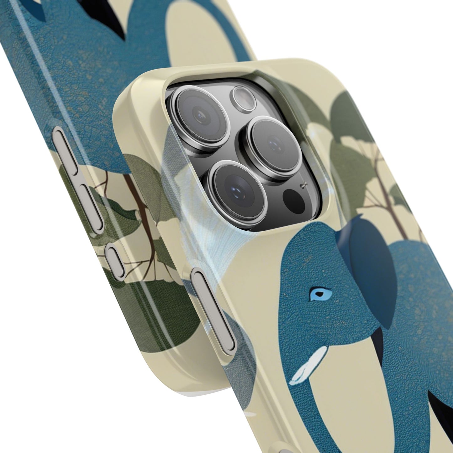 Playful Elephant Art Slim Phone Case | Artloom Gallery