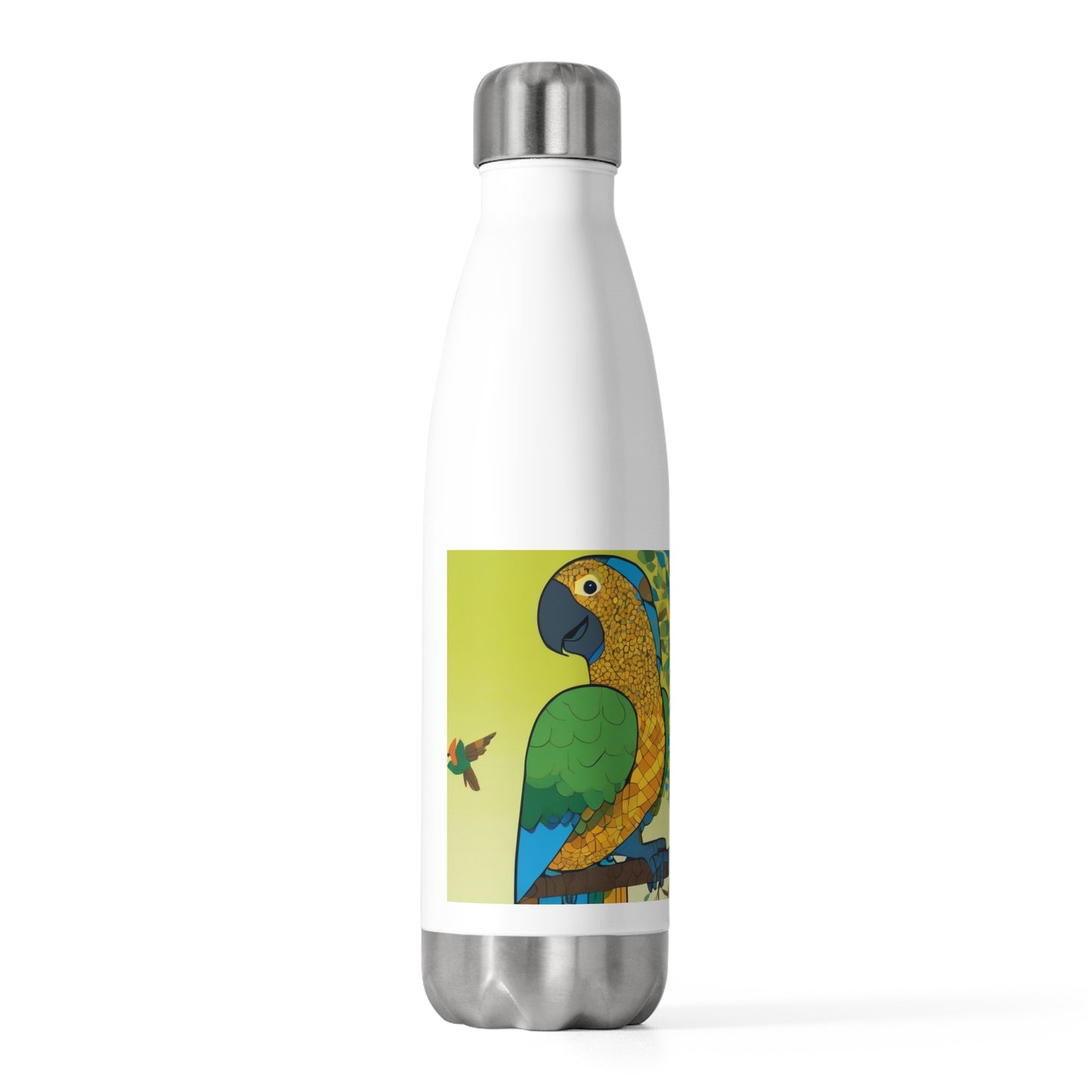 Parrot on a Tree - Artistic 20oz Insulated Bottle | Artloom Gallery