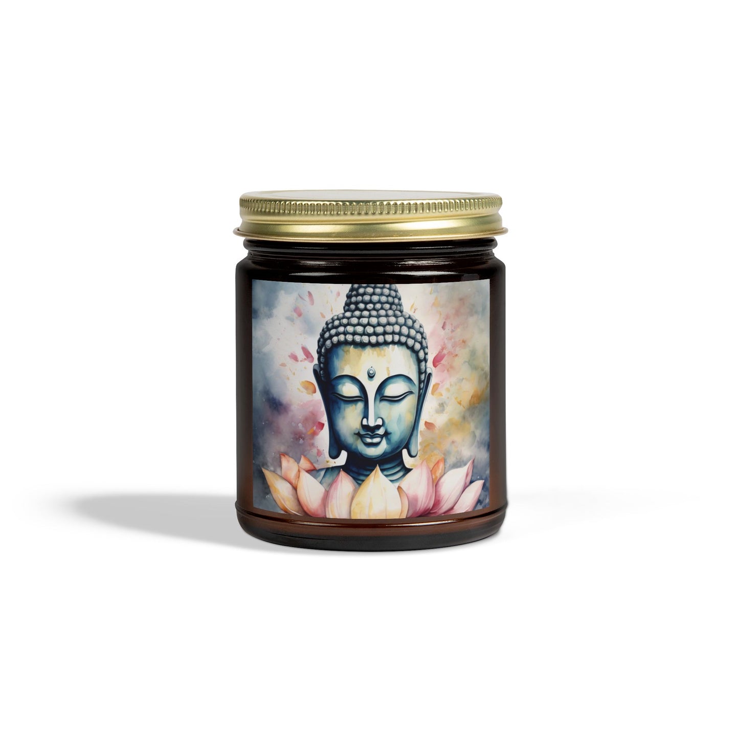 Serene Buddha in Water Color Scented Candle (4oz, 9oz) | Artloom Gallery