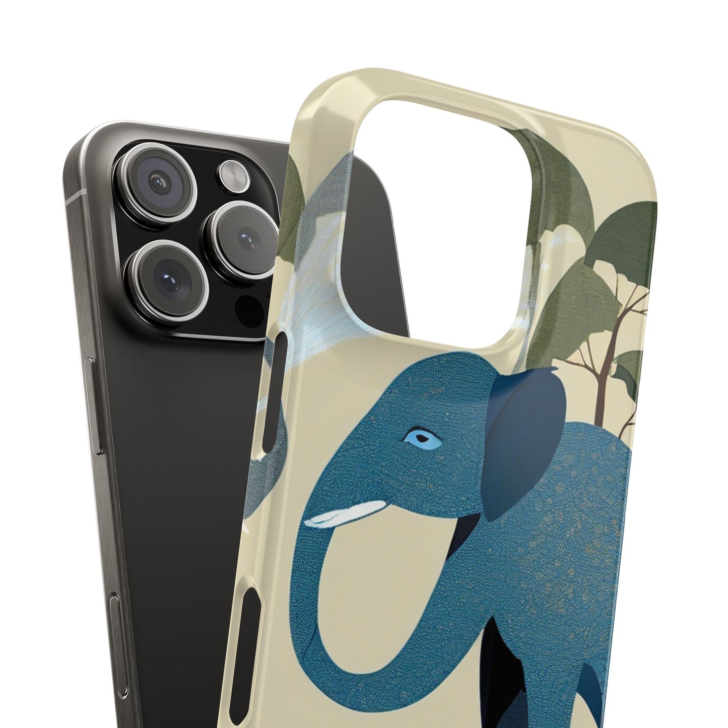 Playful Elephant Art Slim Phone Case | Artloom Gallery
