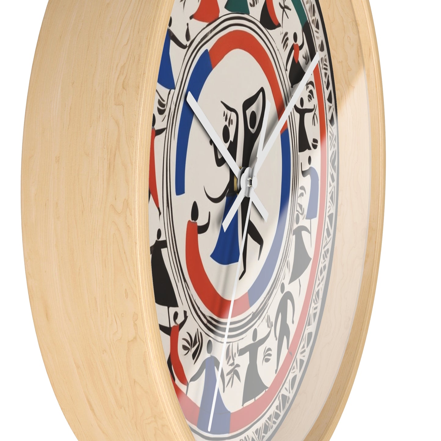 Rhythms of Time – Warli Tribal Wall Clock | Artloom Gallery