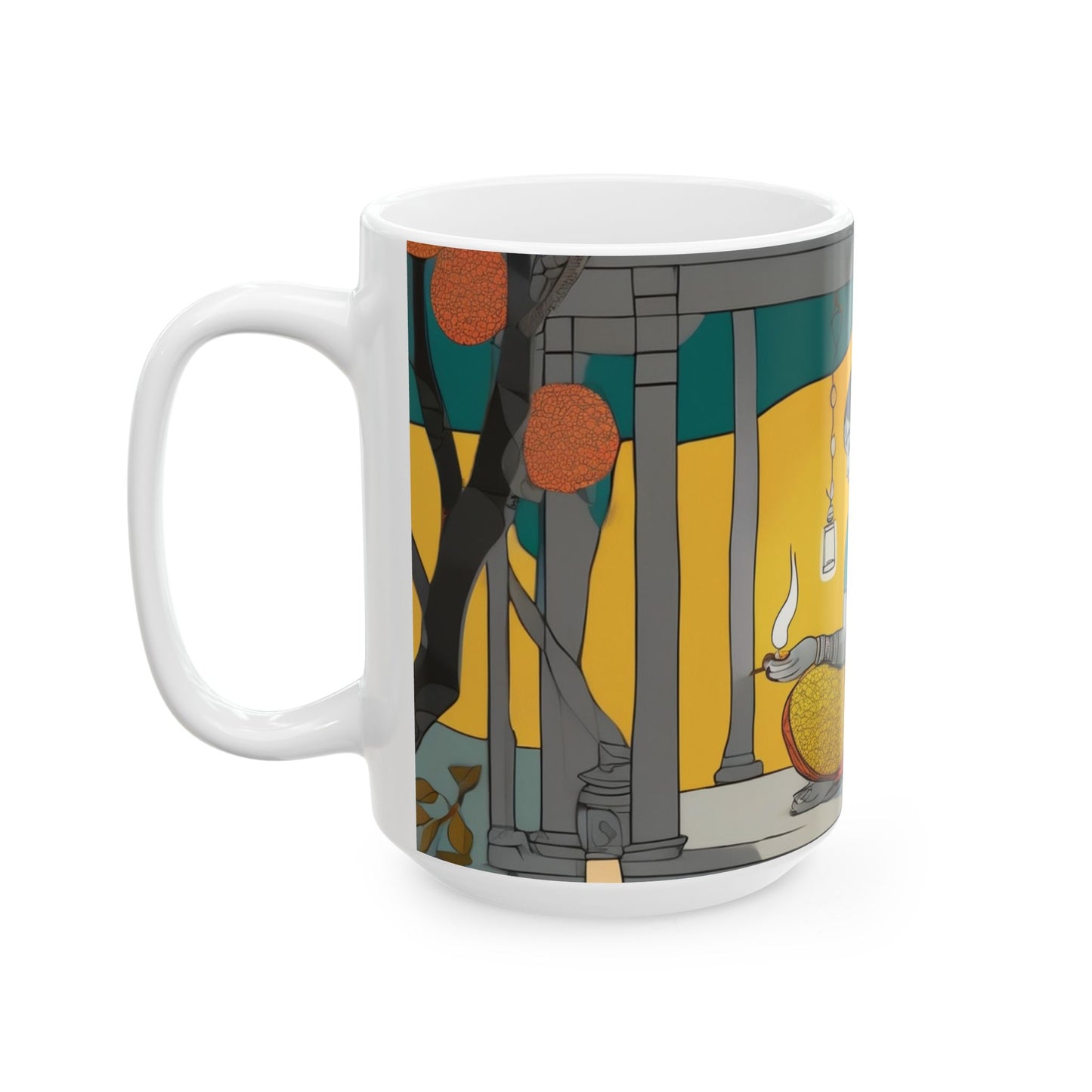 Diwali Celebration Mug – Girl Lighting a Diya Artwork (11oz/15oz) | Artloom Gallery
