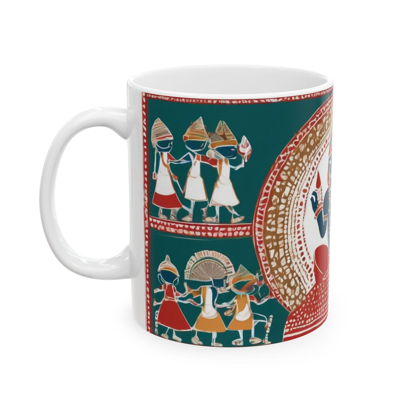 Coffee Mug – Warli Art “Let the Festivities Begin”