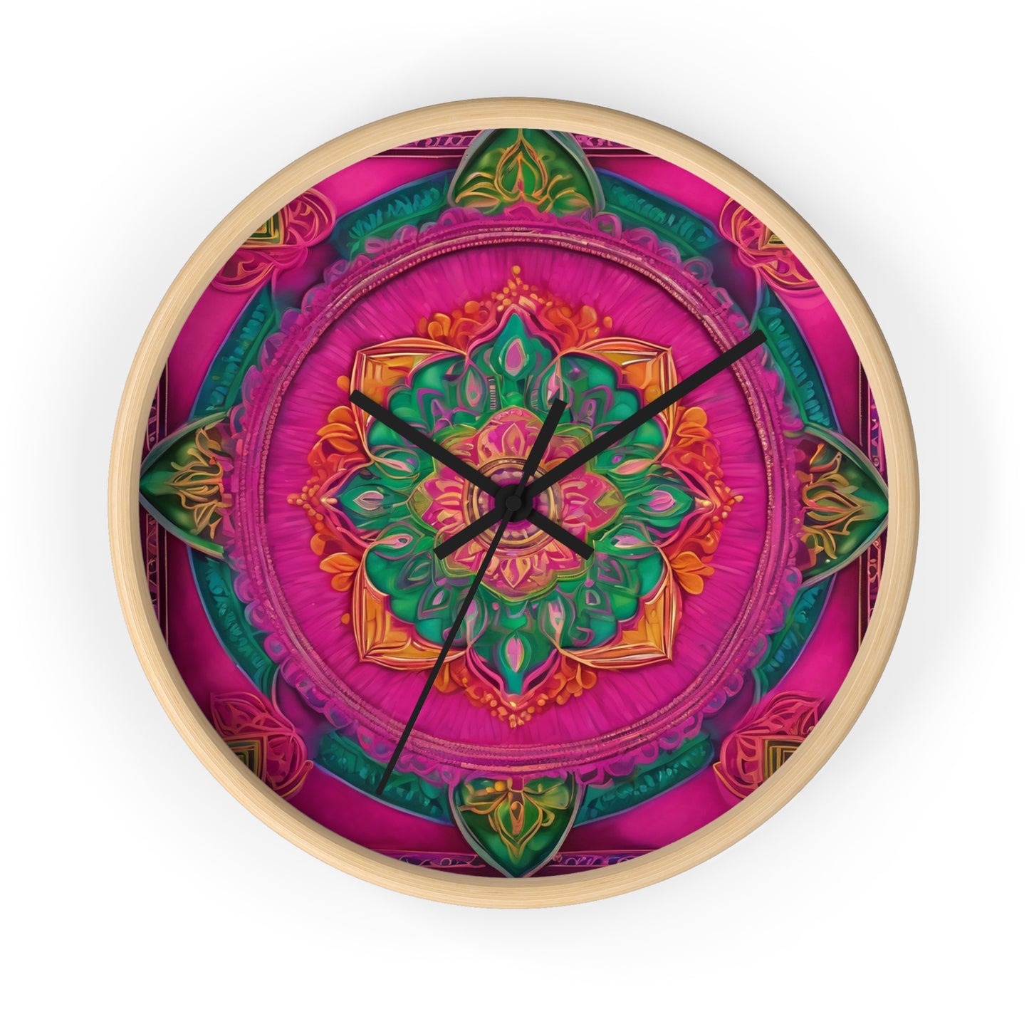 Radiant Harmony – Mandala Art Wall Clock | Artloom Gallery