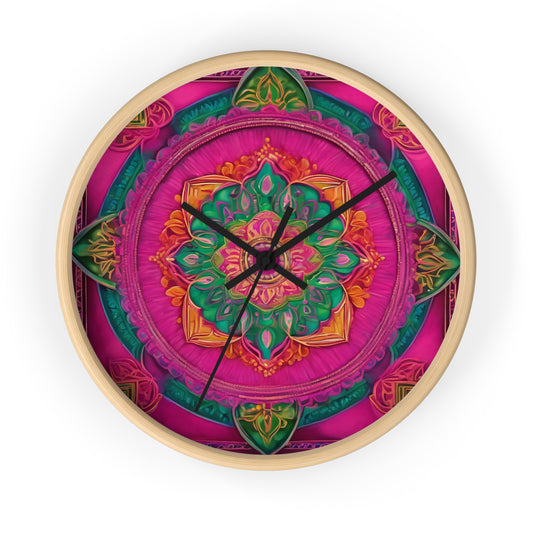 Radiant Harmony – Mandala Art Wall Clock | Artloom Gallery
