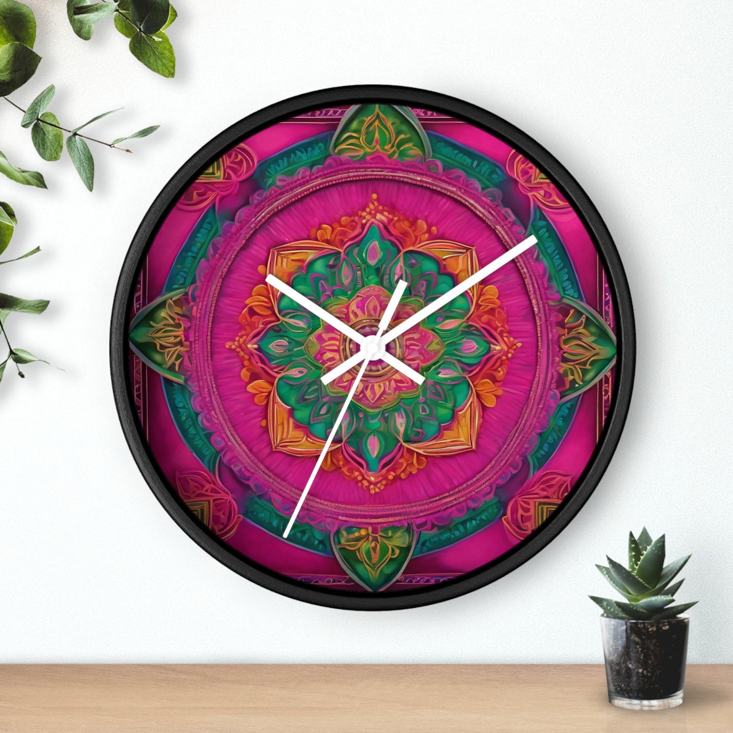 Radiant Harmony – Mandala Art Wall Clock | Artloom Gallery