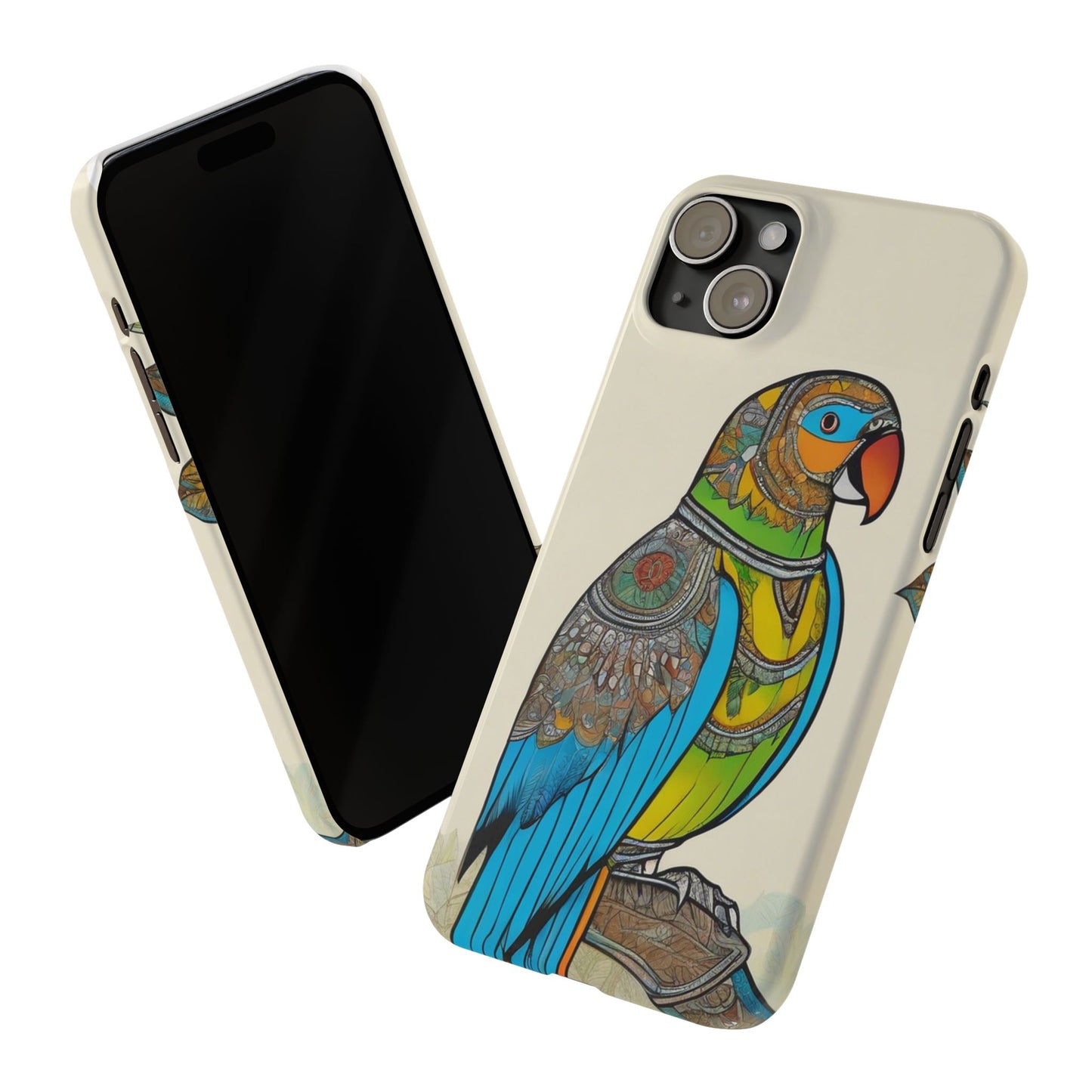 Artistic Parrot Mandala Art Slim Phone Case | Artloom Gallery