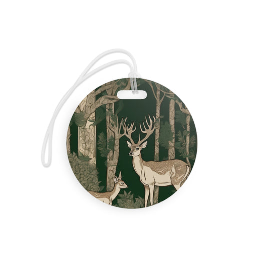 Deer and Fawn – Pichwai Painting Luggage Tag | Artloom Gallery