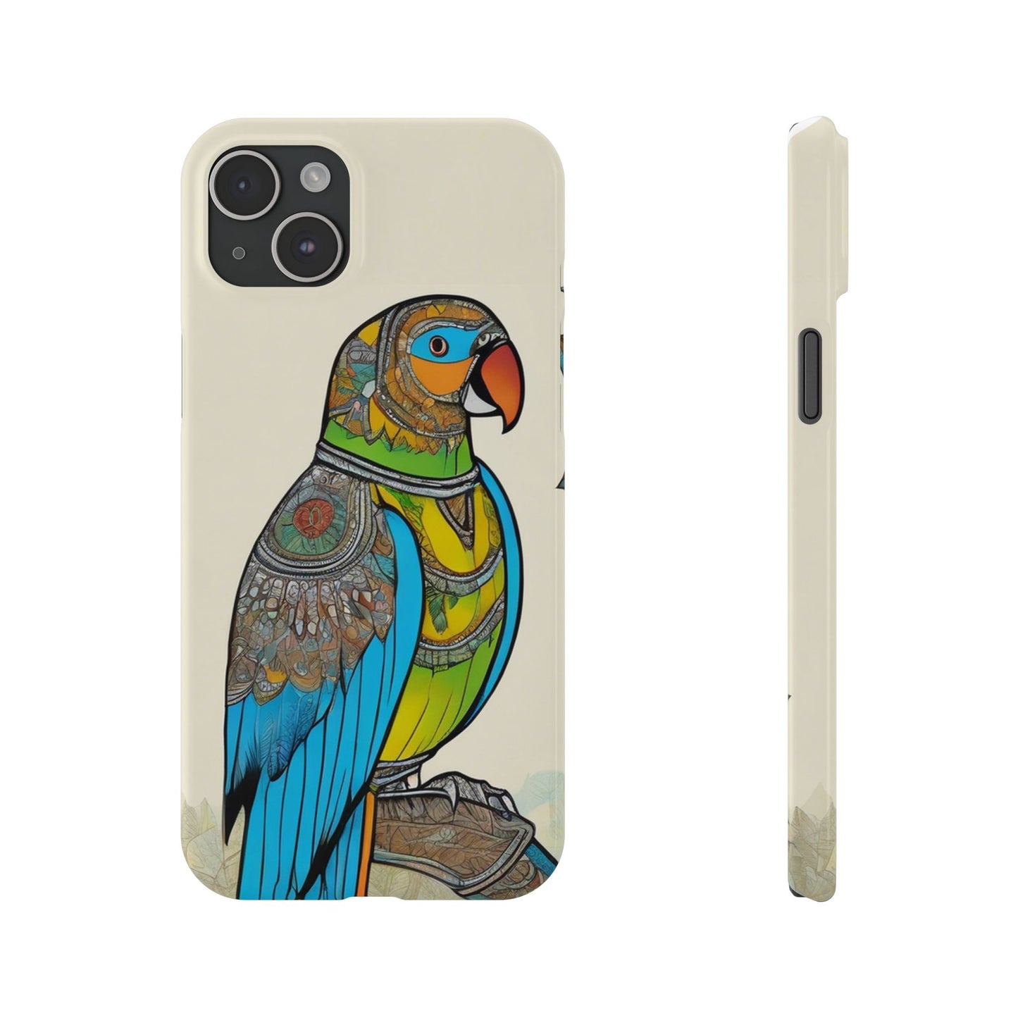 Artistic Parrot Mandala Art Slim Phone Case | Artloom Gallery