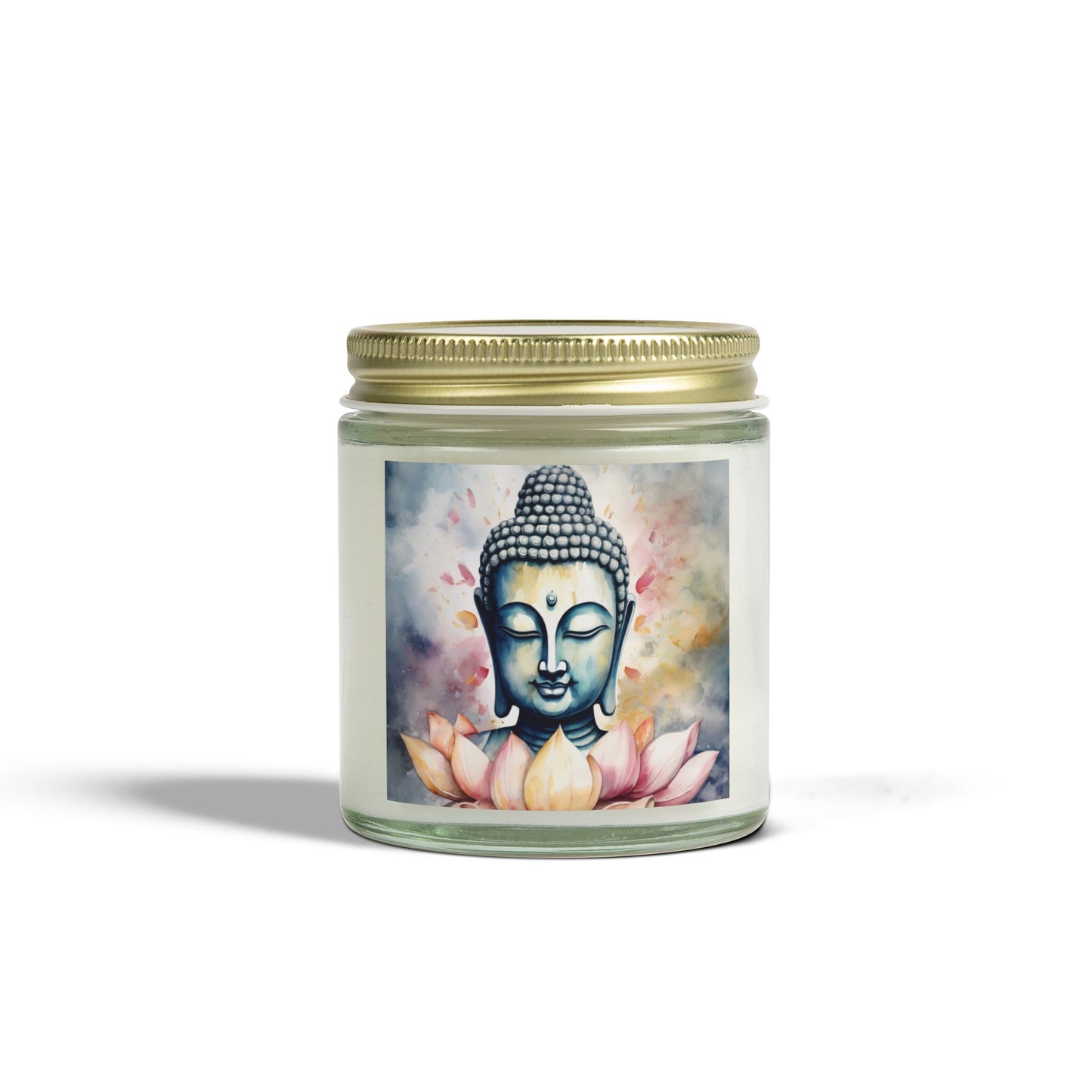 Serene Buddha in Water Color Scented Candle (4oz, 9oz) | Artloom Gallery