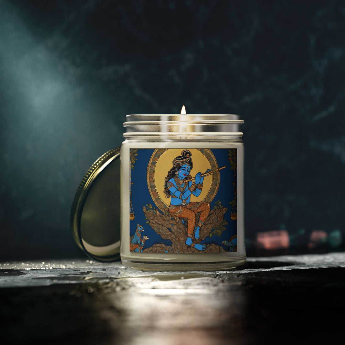 Lord Kirshna Scented Candle (4oz, 9oz) | Artloom Gallery