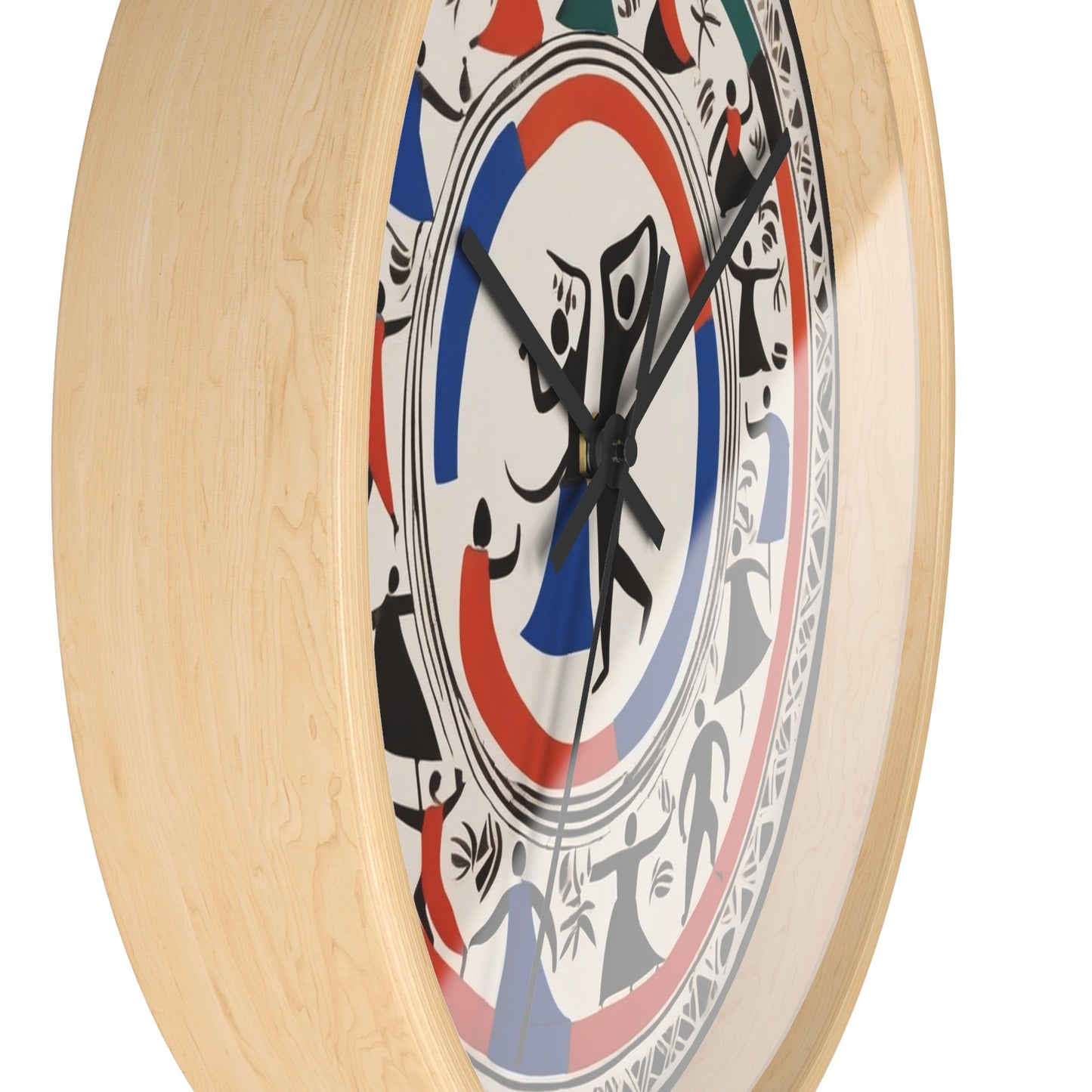 Rhythms of Time – Warli Tribal Wall Clock | Artloom Gallery