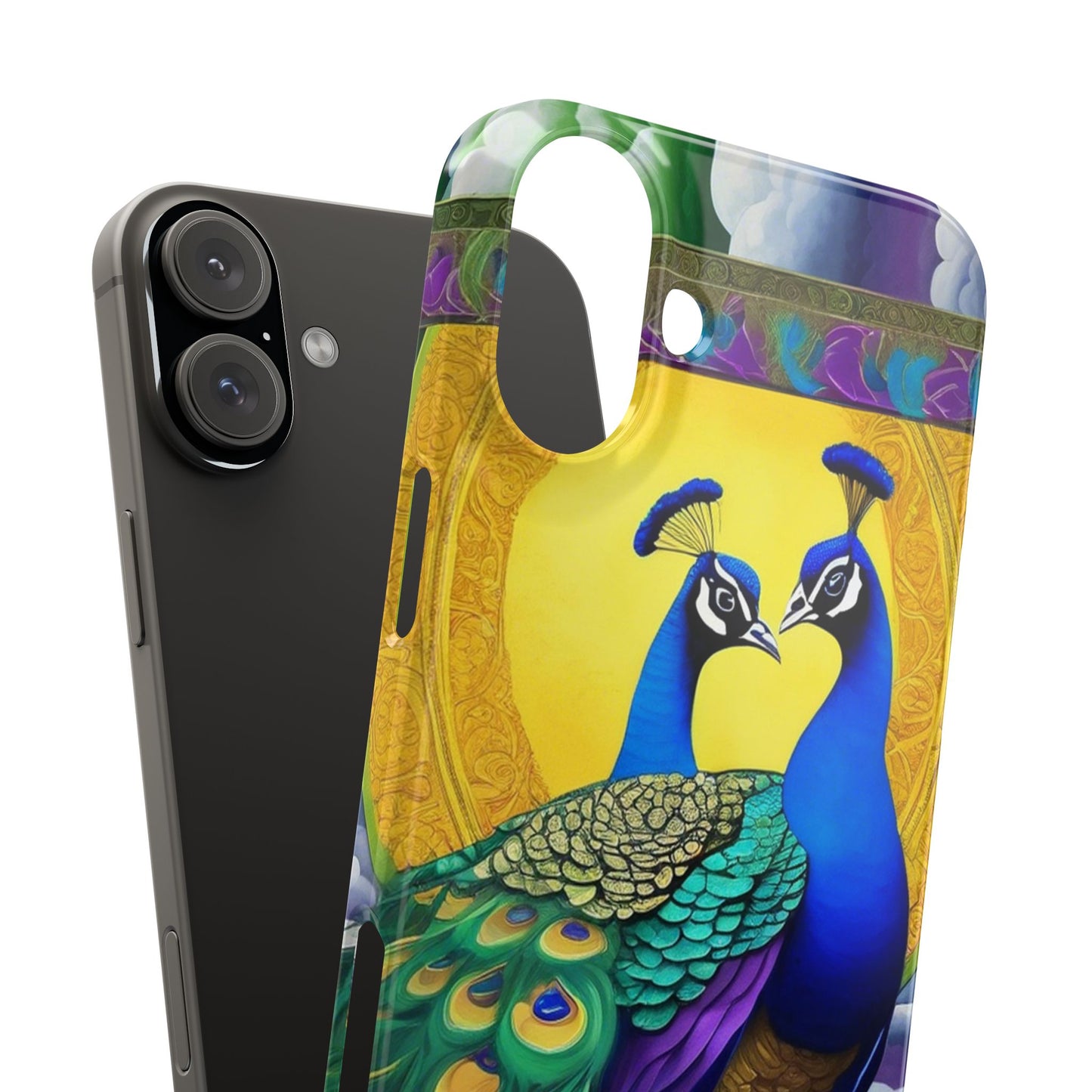 Beautiful Peacocks Slim Phone Case | Artloom Gallery