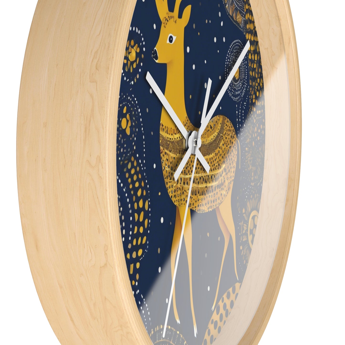 Majestic Deer – Gond Tribal Wall Clock | Artloom Gallery