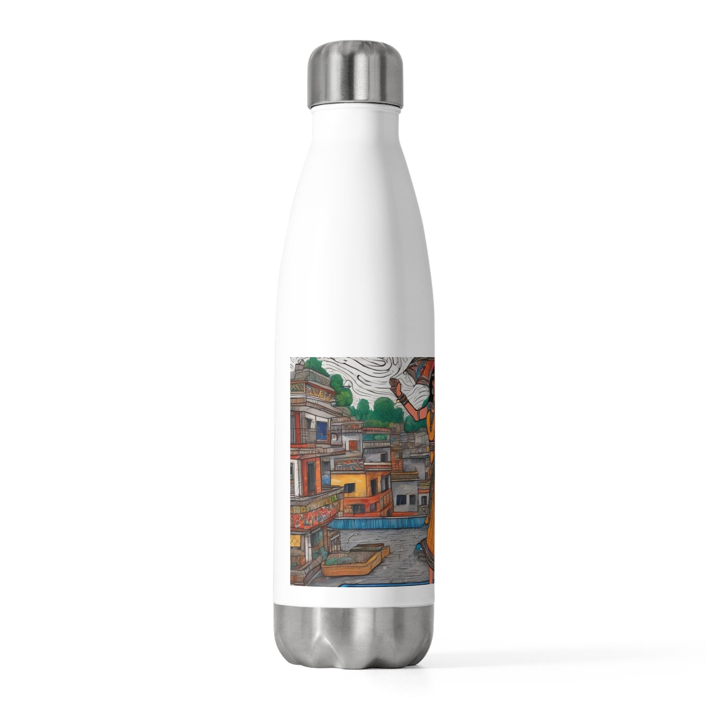 Rain Dance on the Roof - Artistic 20oz Insulated Bottle