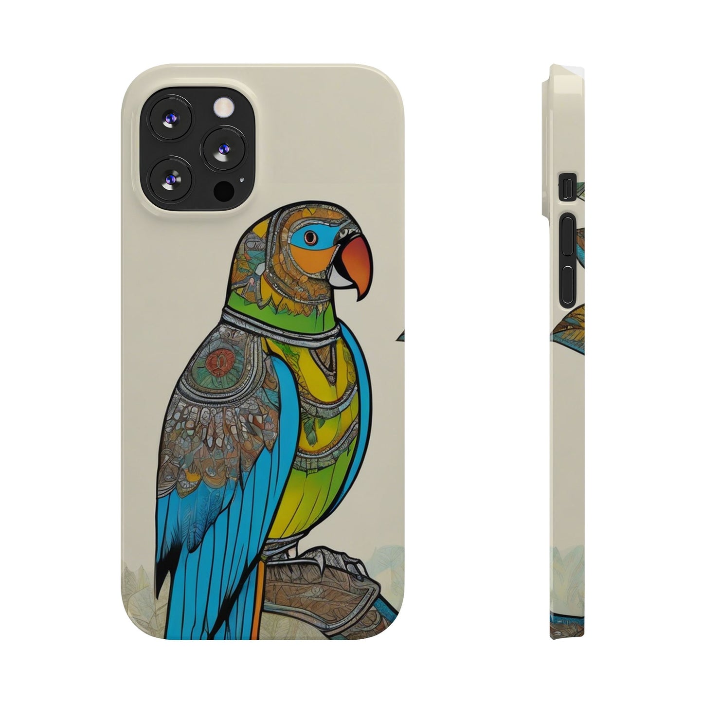 Artistic Parrot Mandala Art Slim Phone Case | Artloom Gallery
