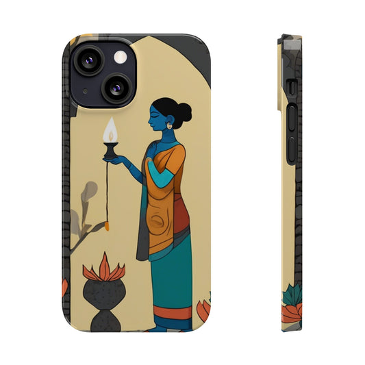 Madhubani Painting Slim Phone Case | Artloom Gallery