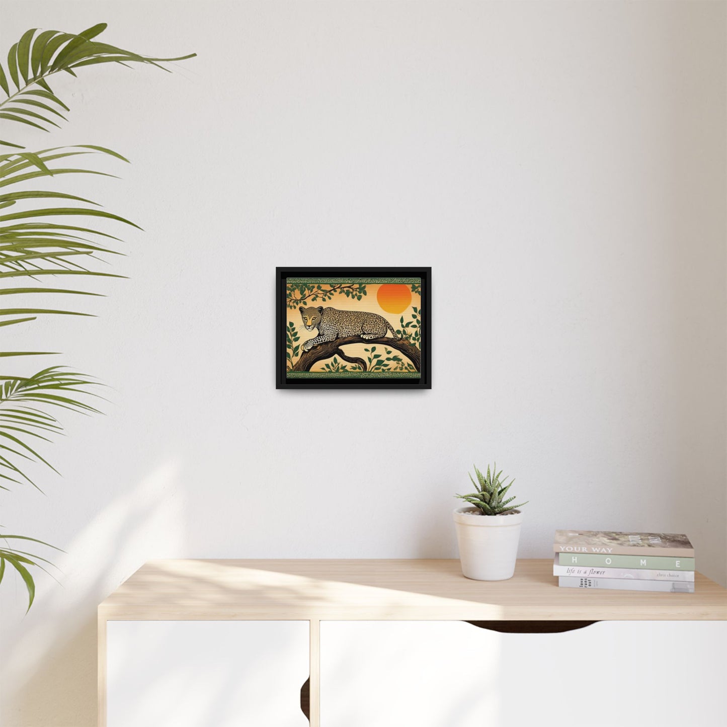 Cheetah in the Trees – Wooden Frame Canvas Print | Artloom Gallery