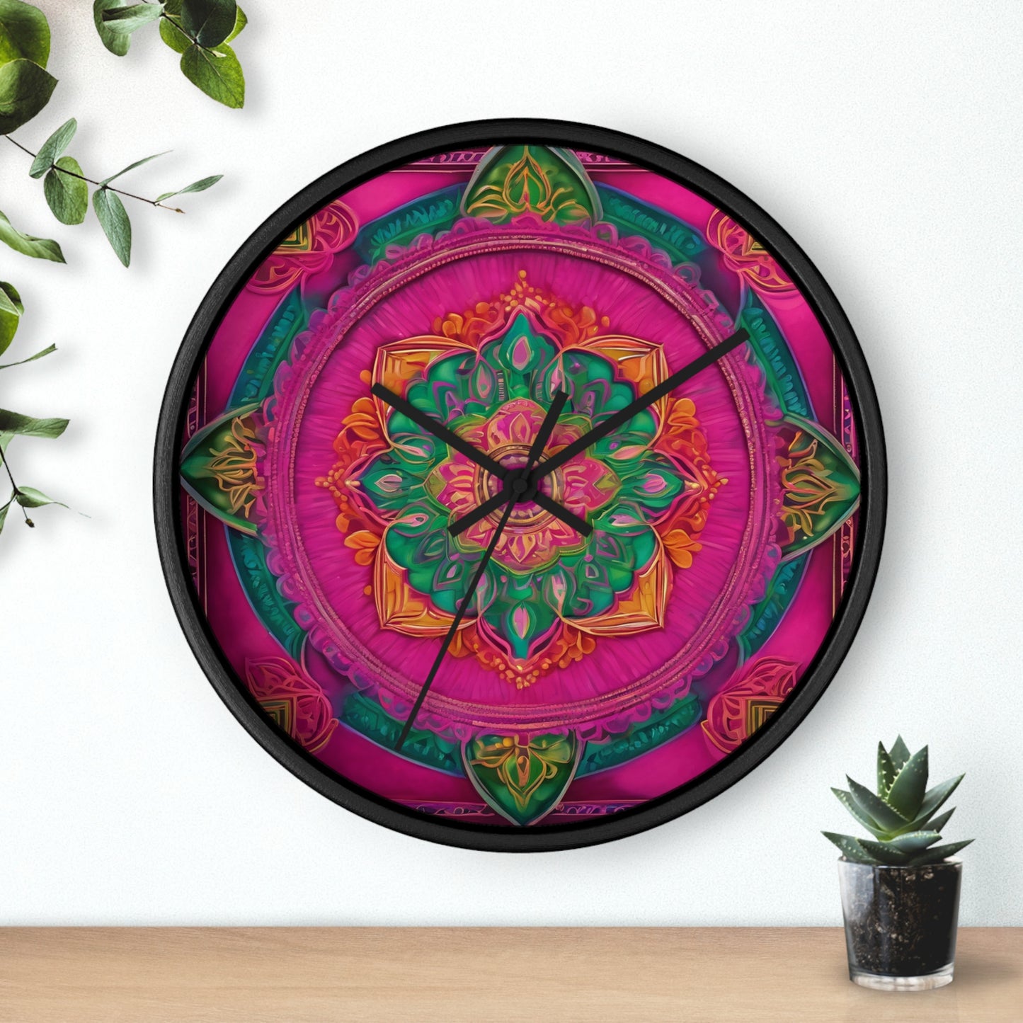 Radiant Harmony – Mandala Art Wall Clock | Artloom Gallery
