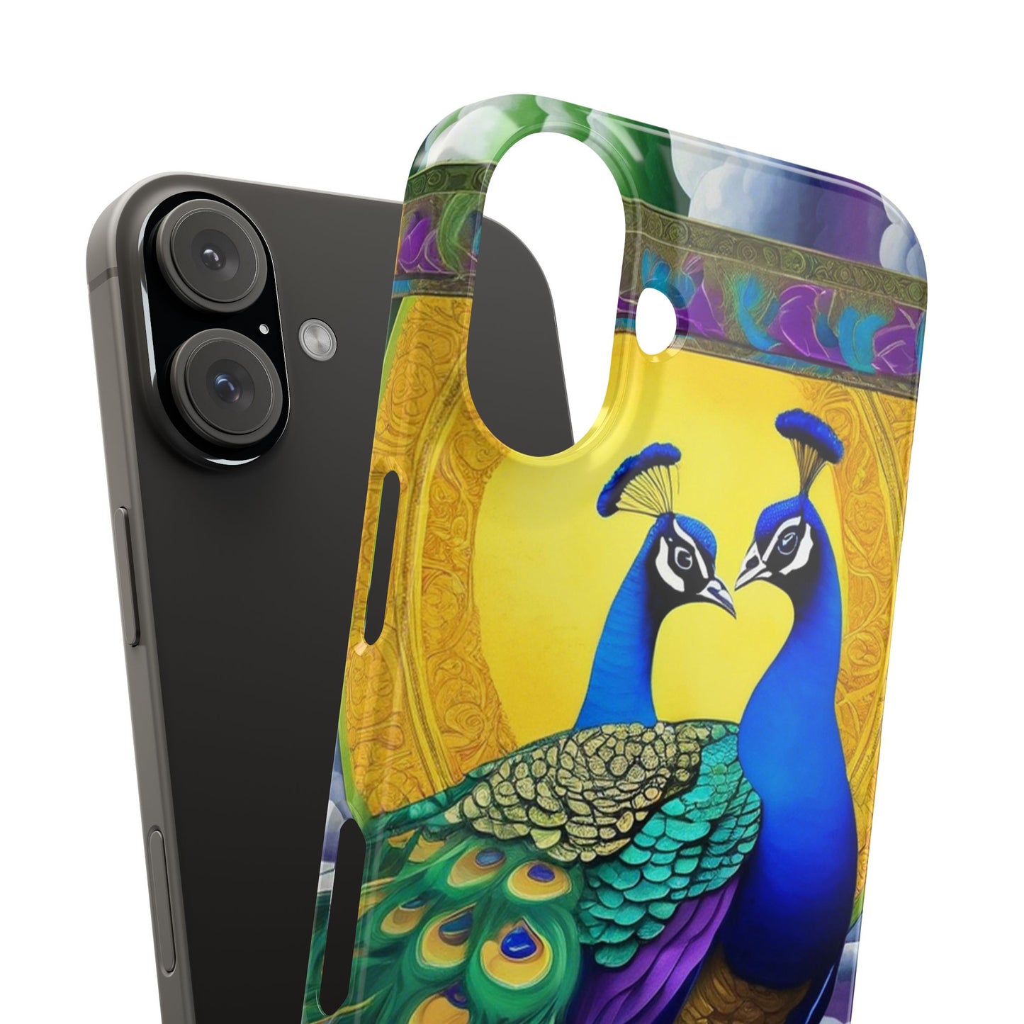 Beautiful Peacocks Slim Phone Case | Artloom Gallery
