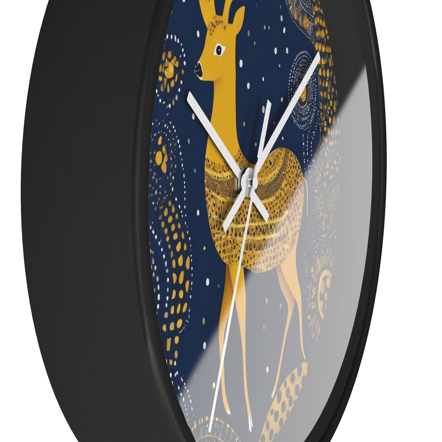 Majestic Deer – Gond Tribal Wall Clock | Artloom Gallery