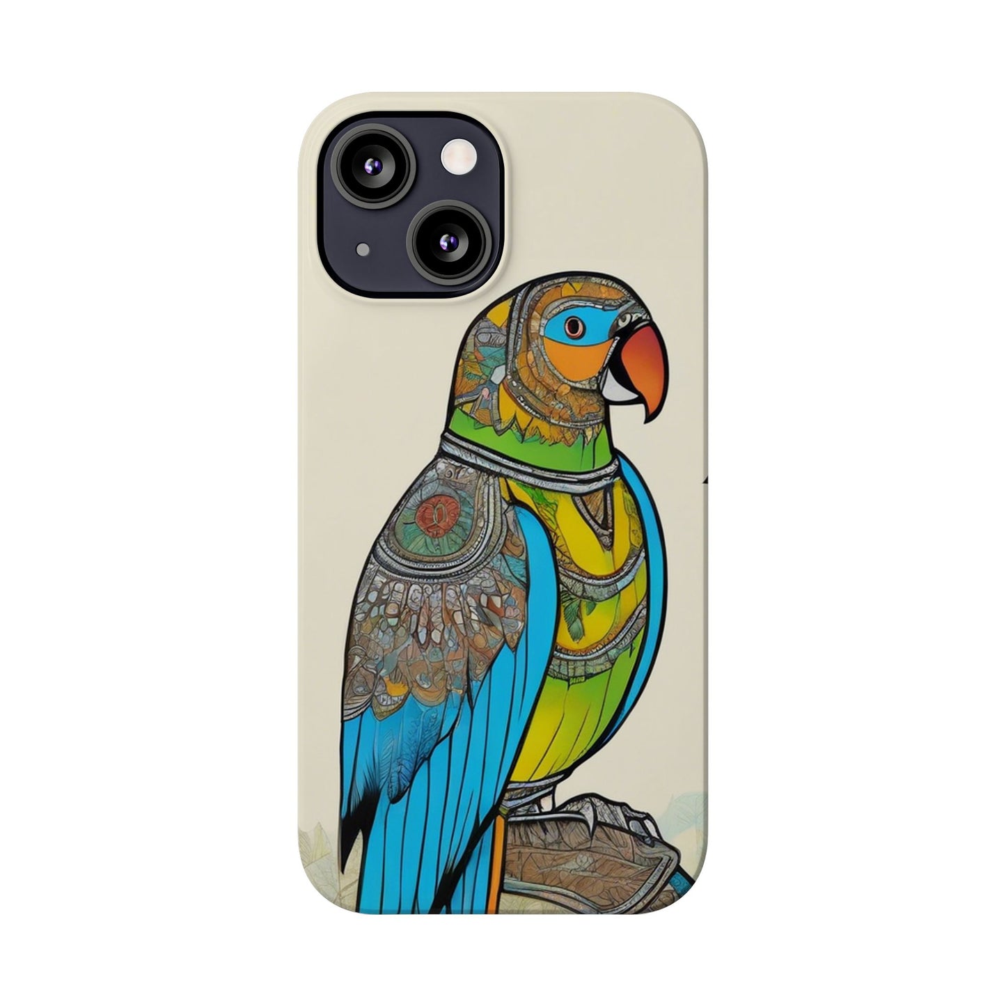 Artistic Parrot Mandala Art Slim Phone Case | Artloom Gallery