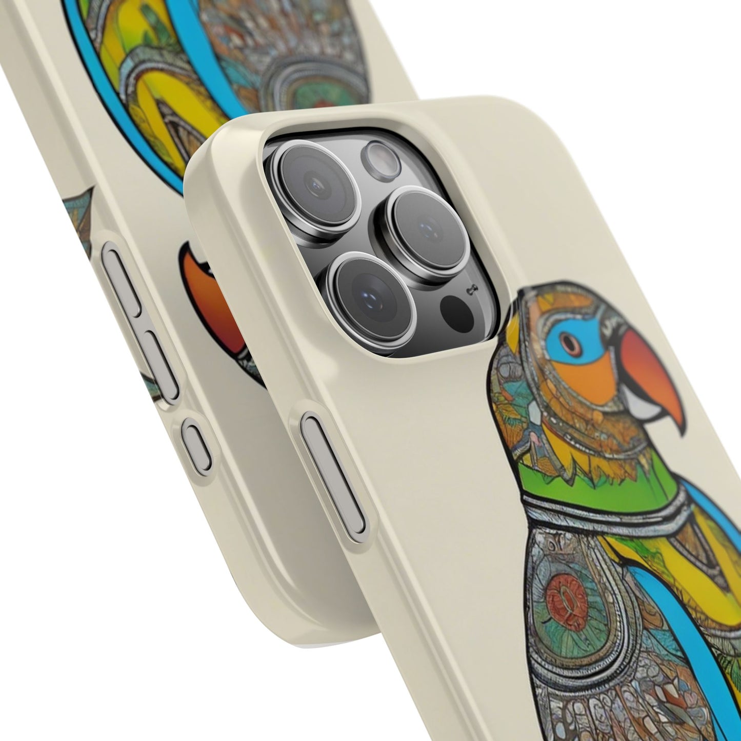 Artistic Parrot Mandala Art Slim Phone Case | Artloom Gallery