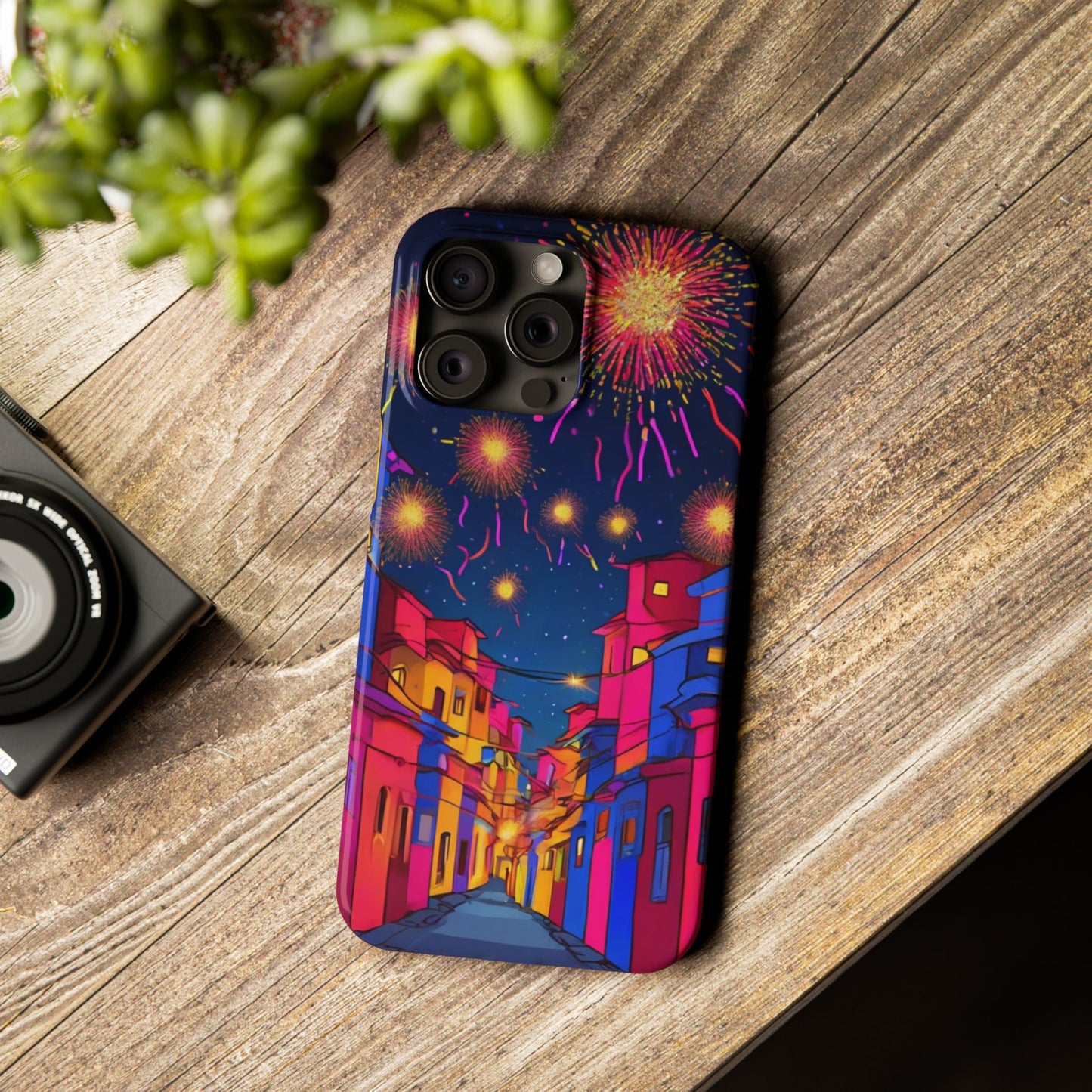 Phone Cases - Diwali Night Sparkles and Celebration Slim Case | Artloom Gallery