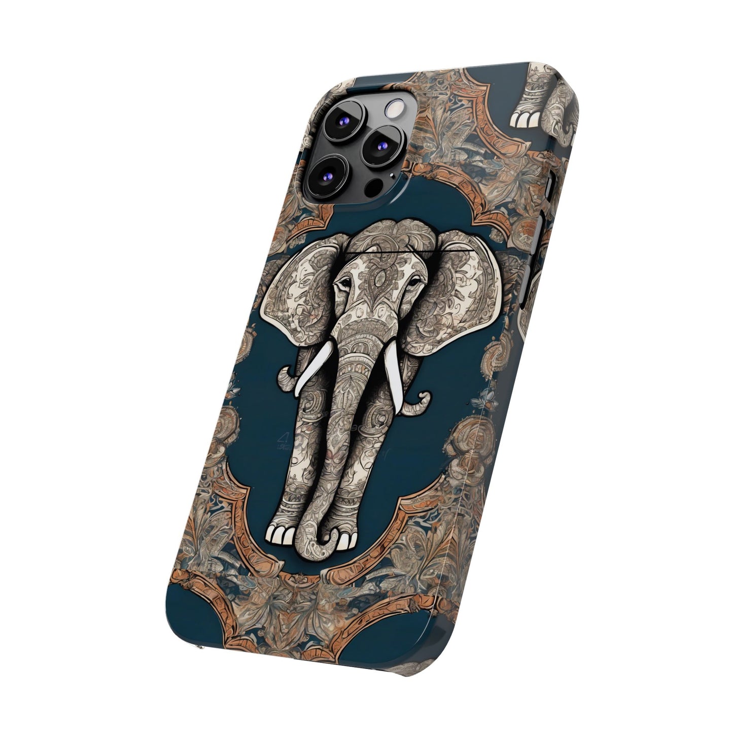 Majestic Elephant Mandala Pattern Art Slim Phone Case | Artloom Gallery