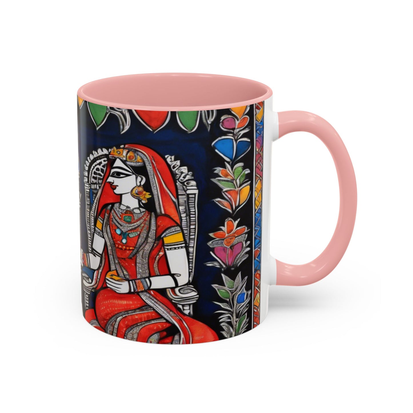 Artistic Madhubani Indian Art – Ceramic Coffee Mug (11oz/15oz) | Artloom Gallery