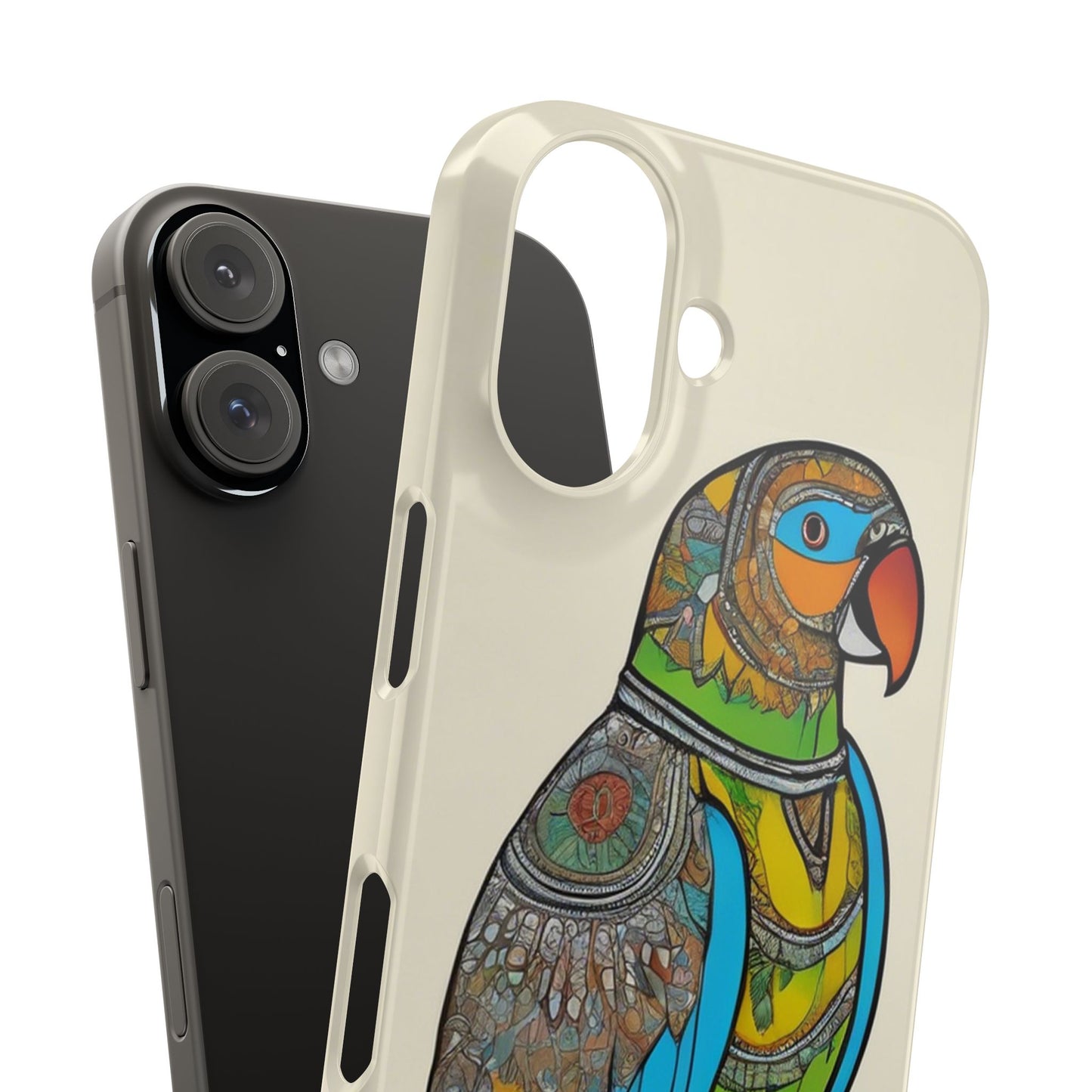 Artistic Parrot Mandala Art Slim Phone Case | Artloom Gallery