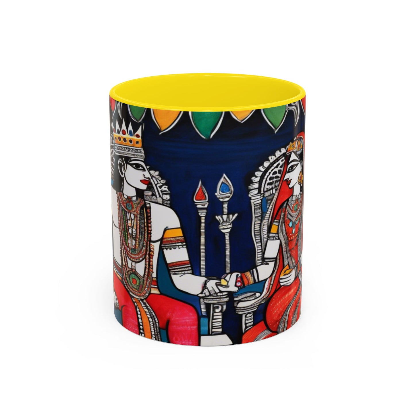 Artistic Madhubani Indian Art – Ceramic Coffee Mug (11oz/15oz) | Artloom Gallery