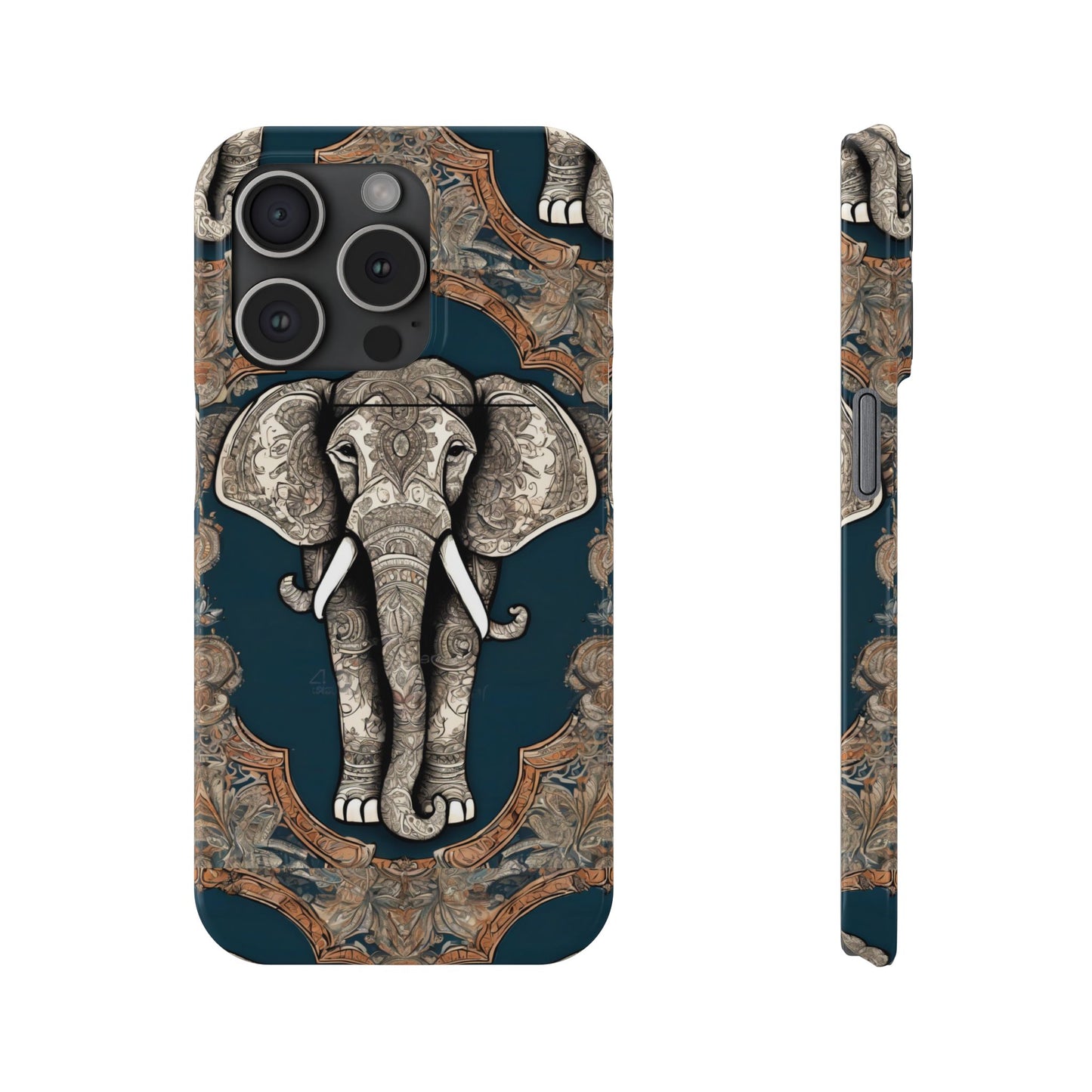 Majestic Elephant Mandala Pattern Art Slim Phone Case | Artloom Gallery