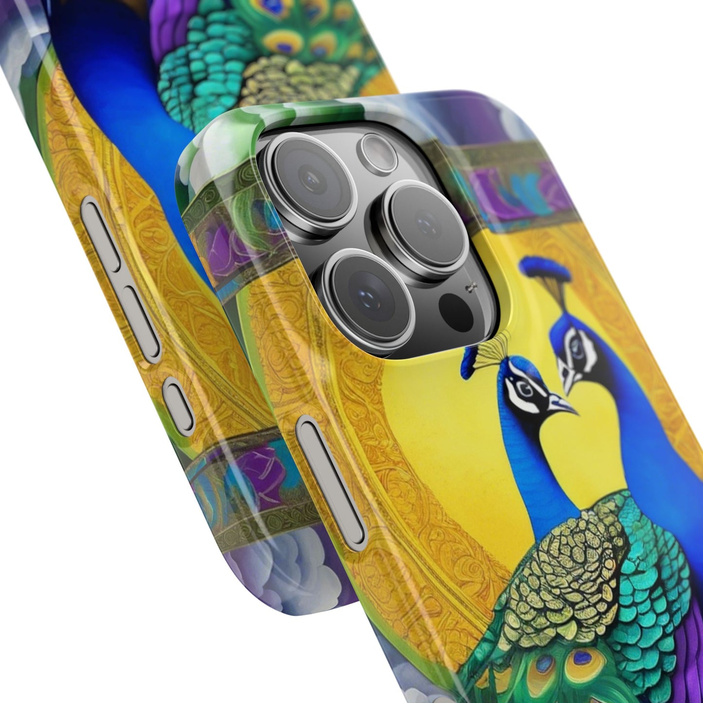 Beautiful Peacocks Slim Phone Case | Artloom Gallery