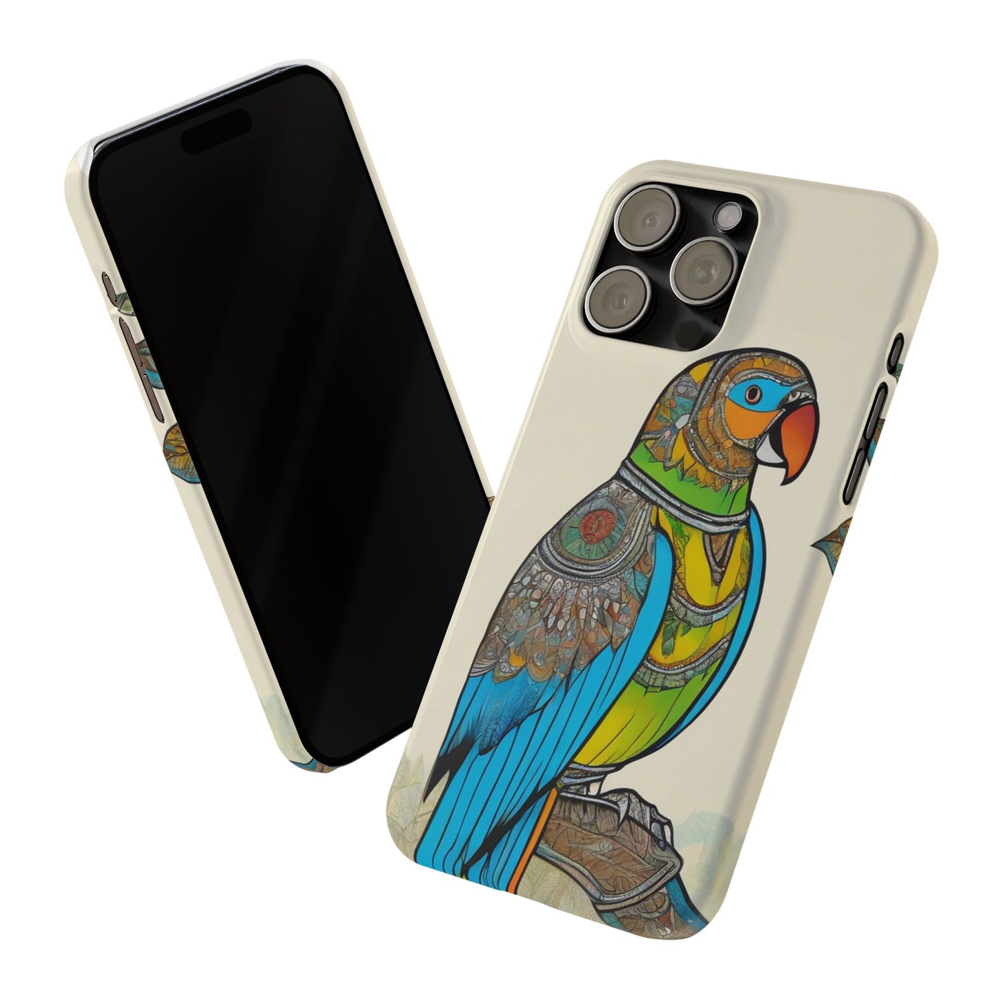 Artistic Parrot Mandala Art Slim Phone Case | Artloom Gallery