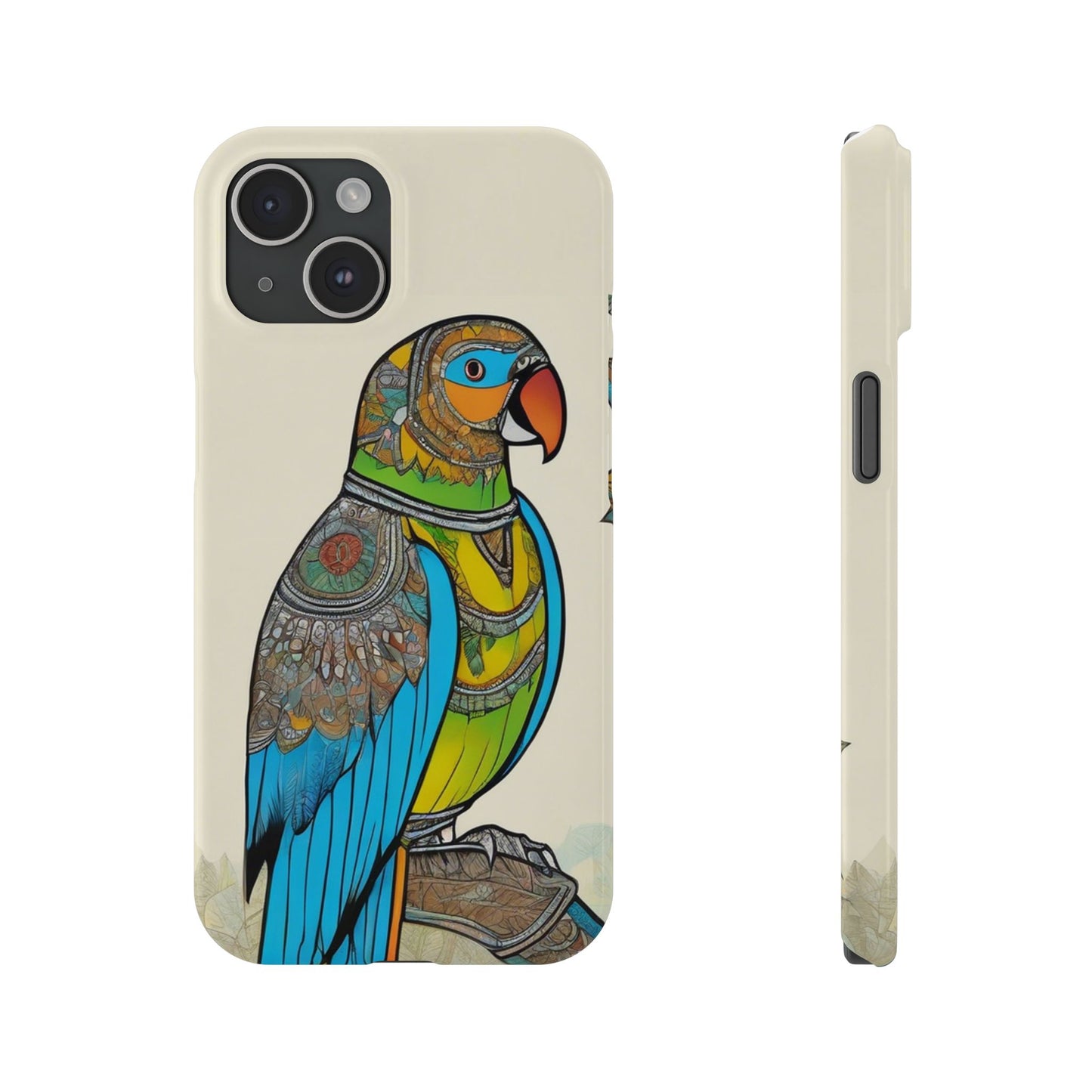 Artistic Parrot Mandala Art Slim Phone Case | Artloom Gallery