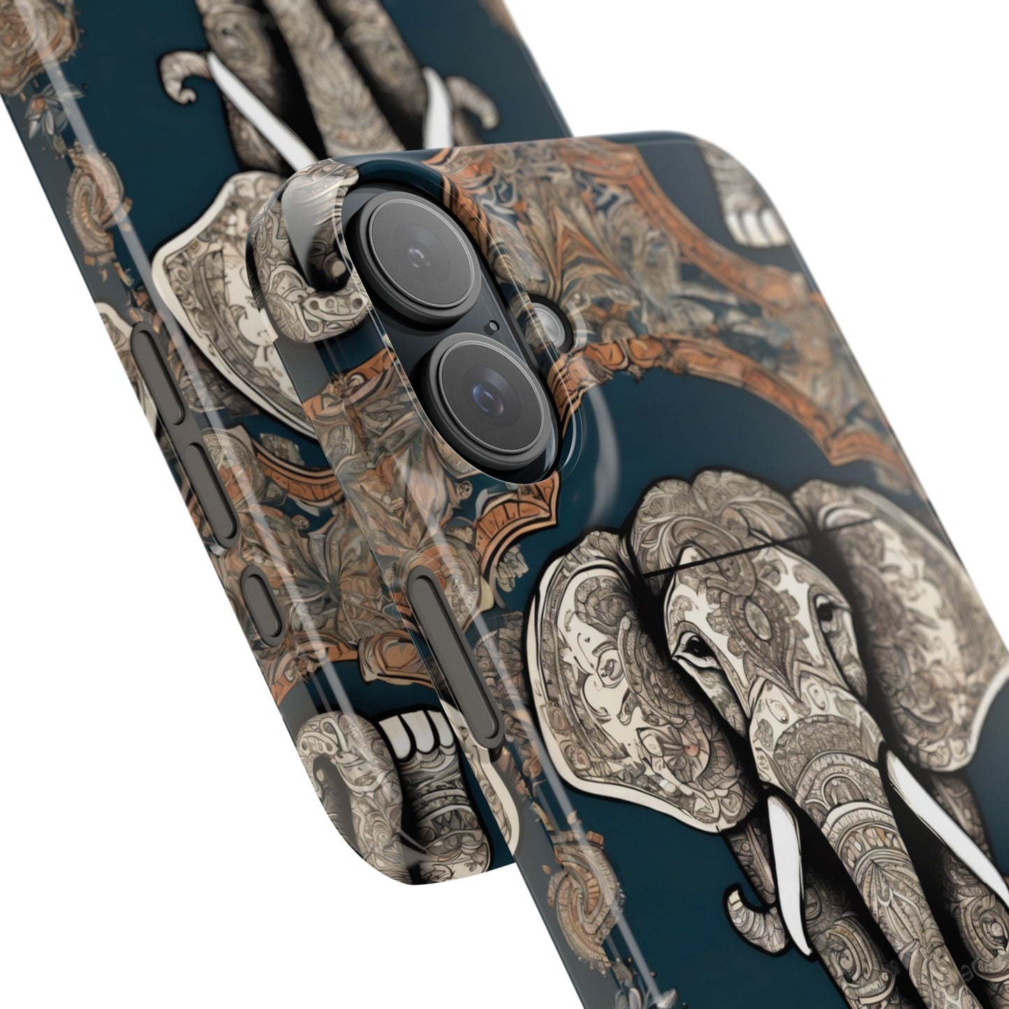 Majestic Elephant Mandala Pattern Art Slim Phone Case | Artloom Gallery