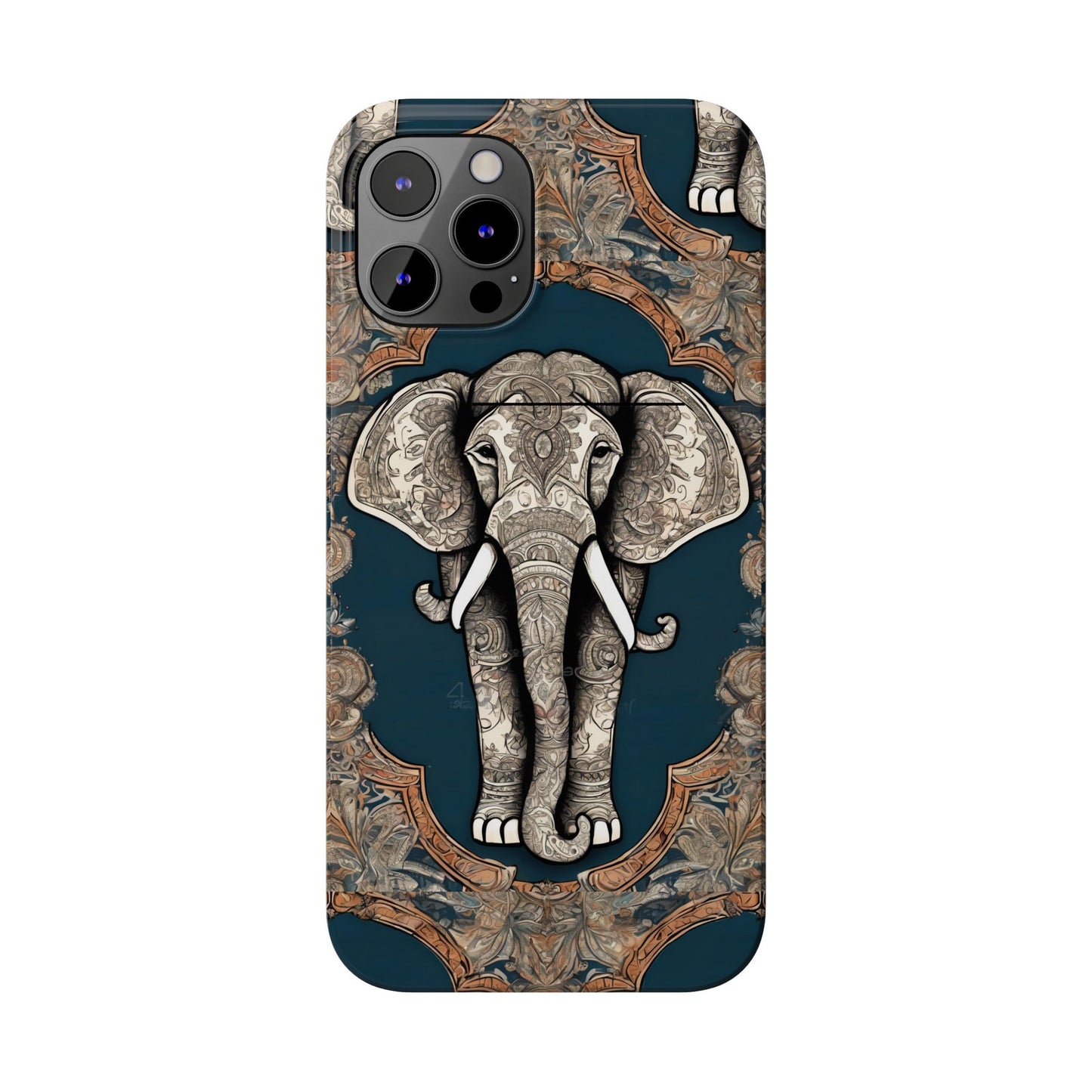 Majestic Elephant Mandala Pattern Art Slim Phone Case | Artloom Gallery