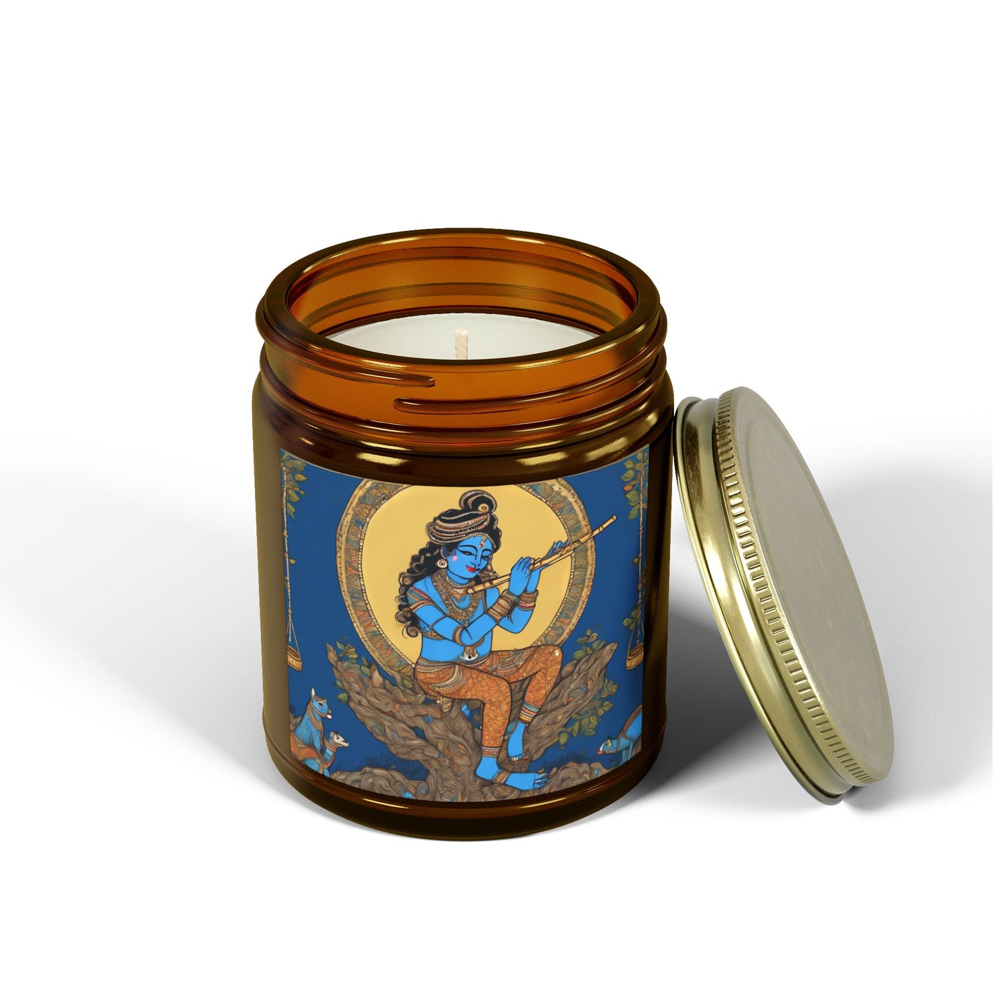 Lord Kirshna Scented Candle (4oz, 9oz) | Artloom Gallery