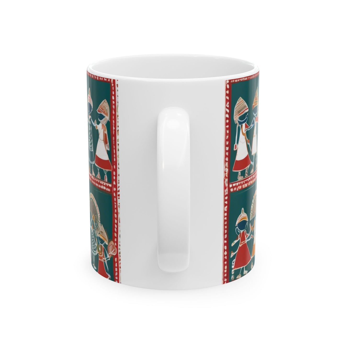 Coffee Mug – Warli Art “Let the Festivities Begin”