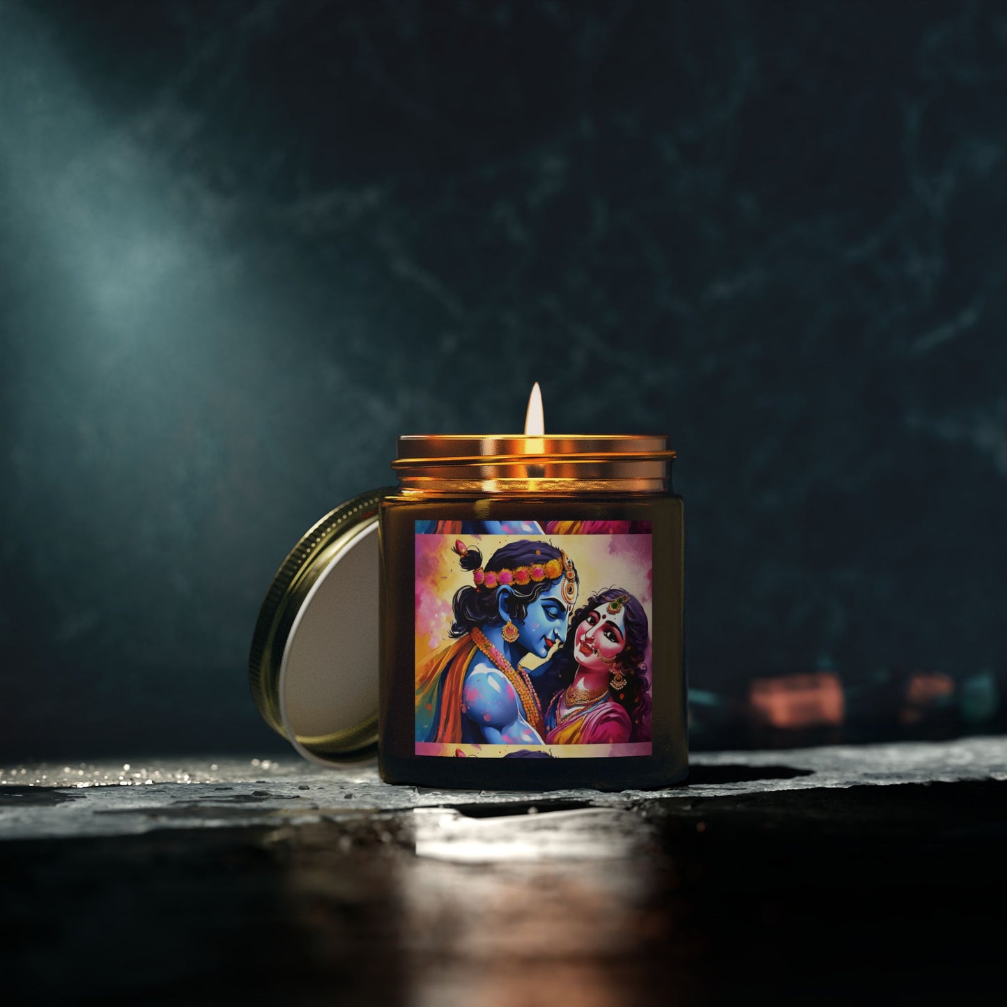 Radha Krishna Scented Candle (4oz, 9oz) | Artloom Gallery