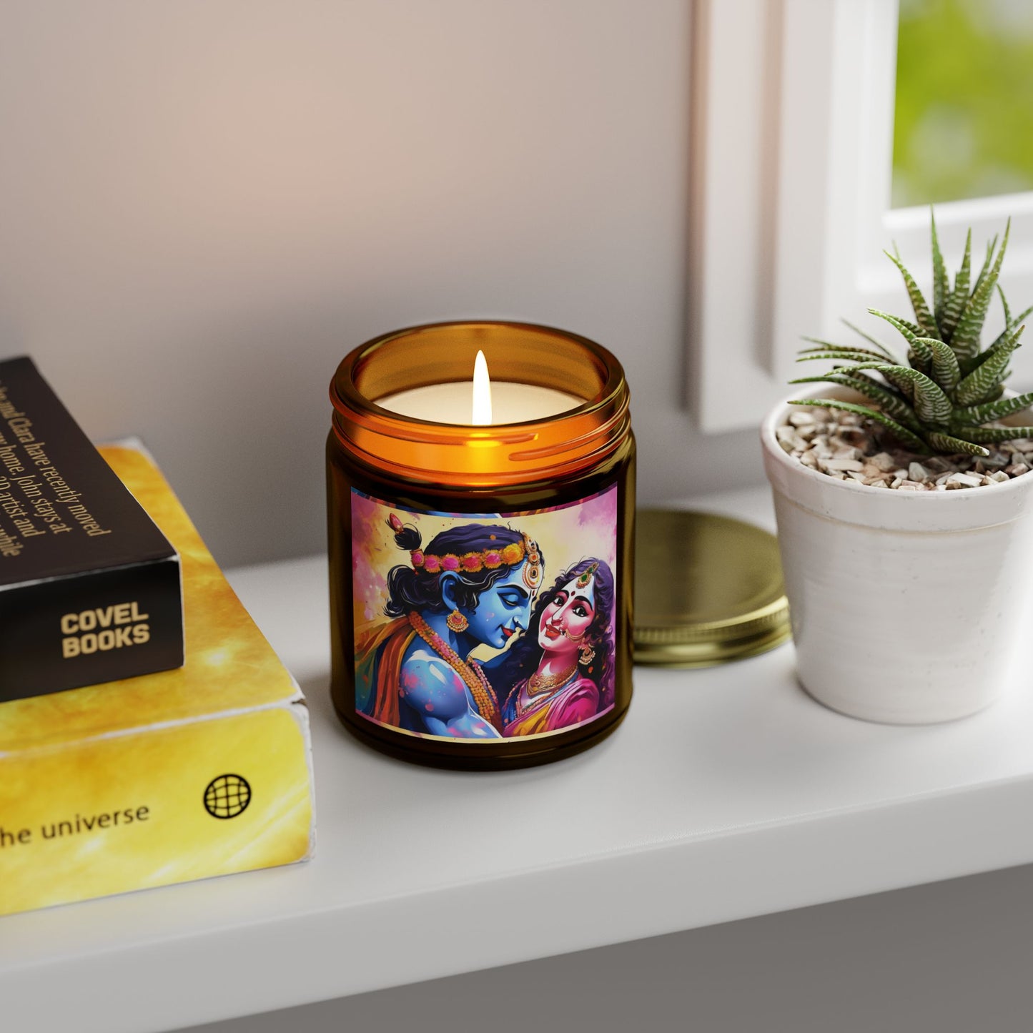 Radha Krishna Scented Candle (4oz, 9oz) | Artloom Gallery