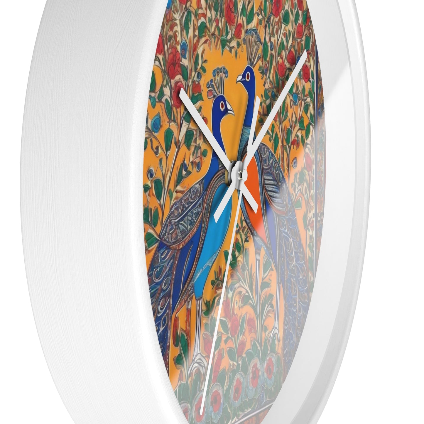 Auspicious Peacocks – Boho Wall Clock | Artloom Gallery
