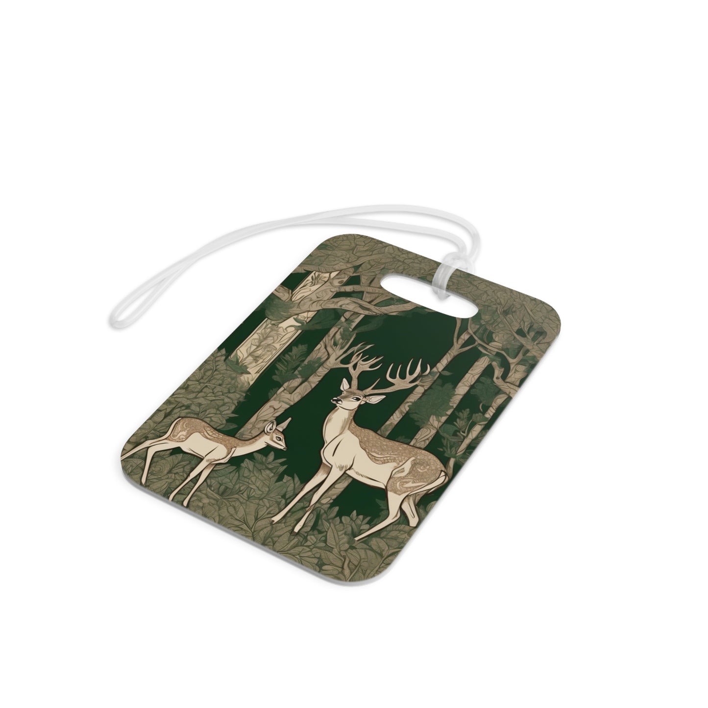 Deer and Fawn – Pichwai Painting Luggage Tag | Artloom Gallery