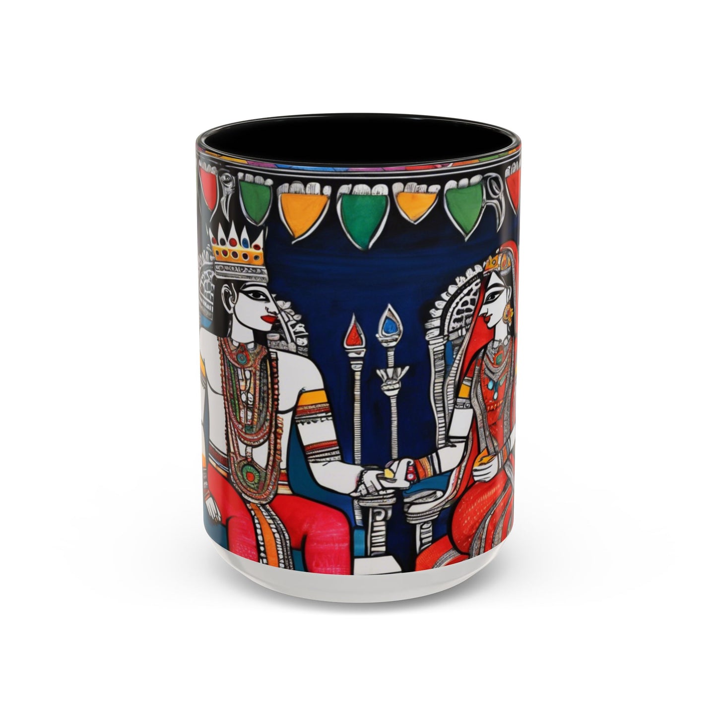 Artistic Madhubani Indian Art – Ceramic Coffee Mug (11oz/15oz) | Artloom Gallery
