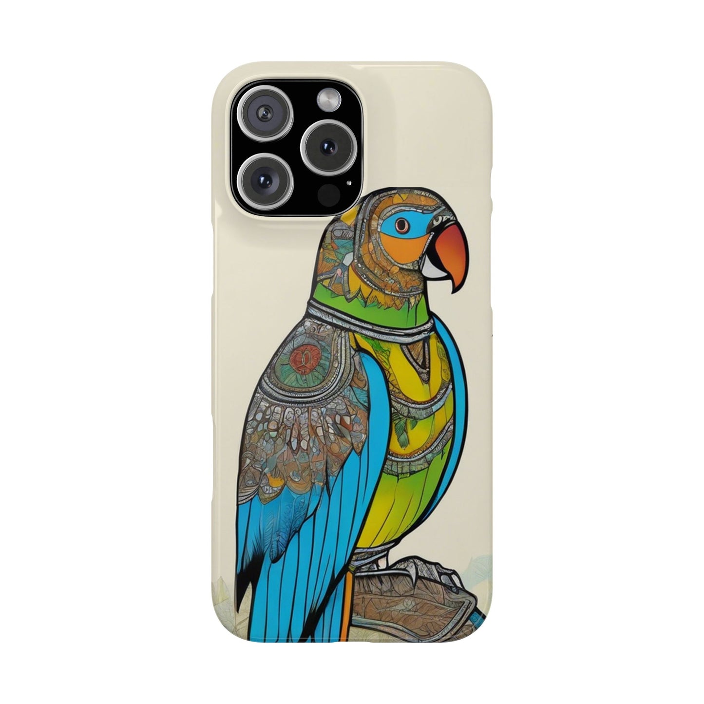 Artistic Parrot Mandala Art Slim Phone Case | Artloom Gallery
