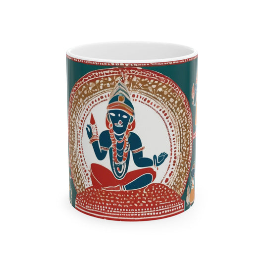 Coffee Mug – Warli Art “Let the Festivities Begin”