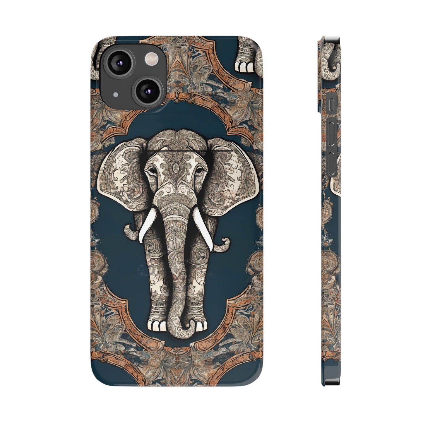 Majestic Elephant Mandala Pattern Art Slim Phone Case | Artloom Gallery