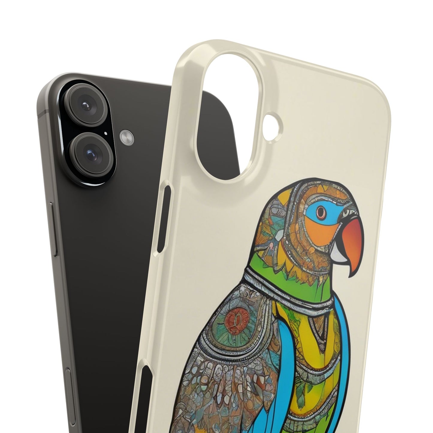 Artistic Parrot Mandala Art Slim Phone Case | Artloom Gallery